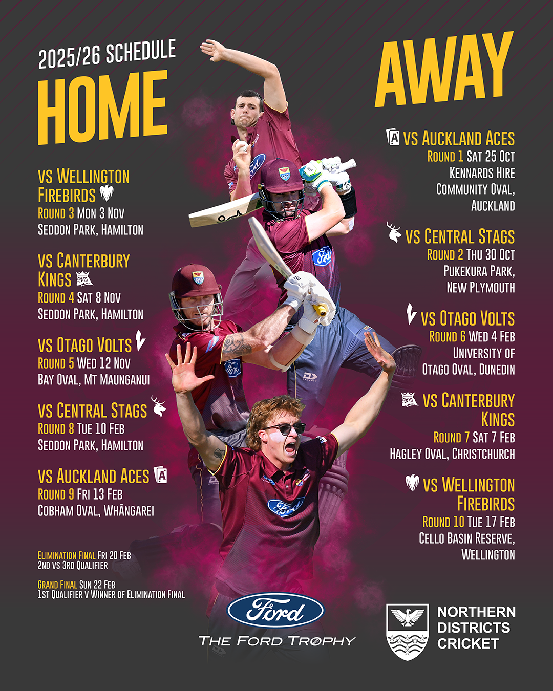 Ford Trophy Schedule